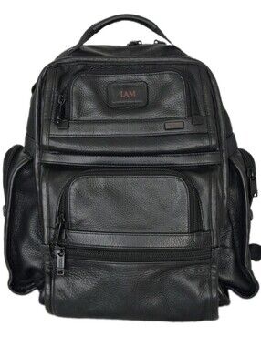 Tumi Alpha 2 Black Leather Backpack 96178DHR.